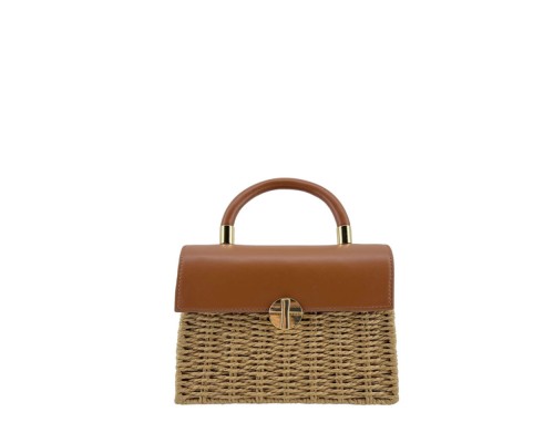 Bolso Bandolera Rafia De Hombro Y Mano